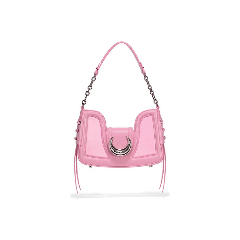 JELLYTOYBOY PU Moon Rabbit Bag Hot Girl Shoulder Bag Crossbody Bag Large Size Women's Silver/Pink