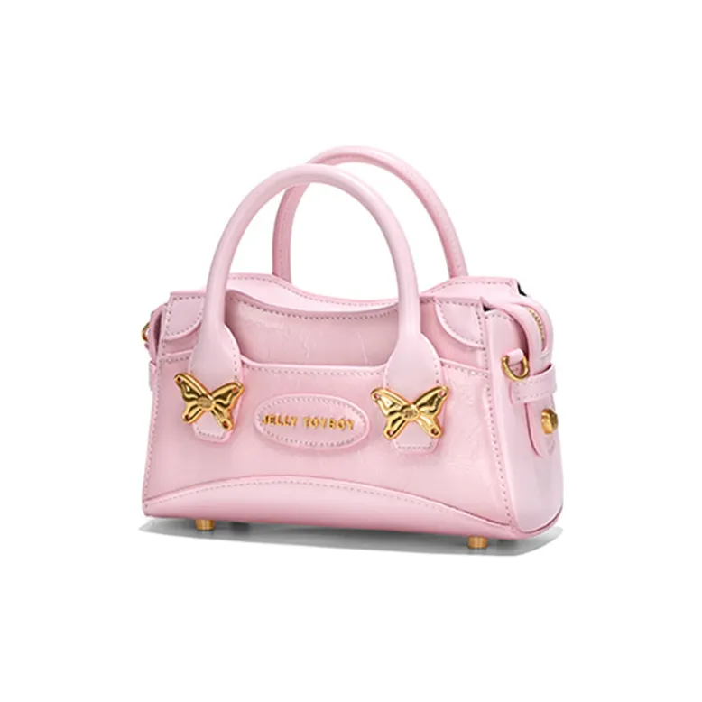JELLYTOYBOY Cow Leather Small Silver Galaxy Bag Biker Bag Handbag Mini Women's Black/Pink/Purple/Blue