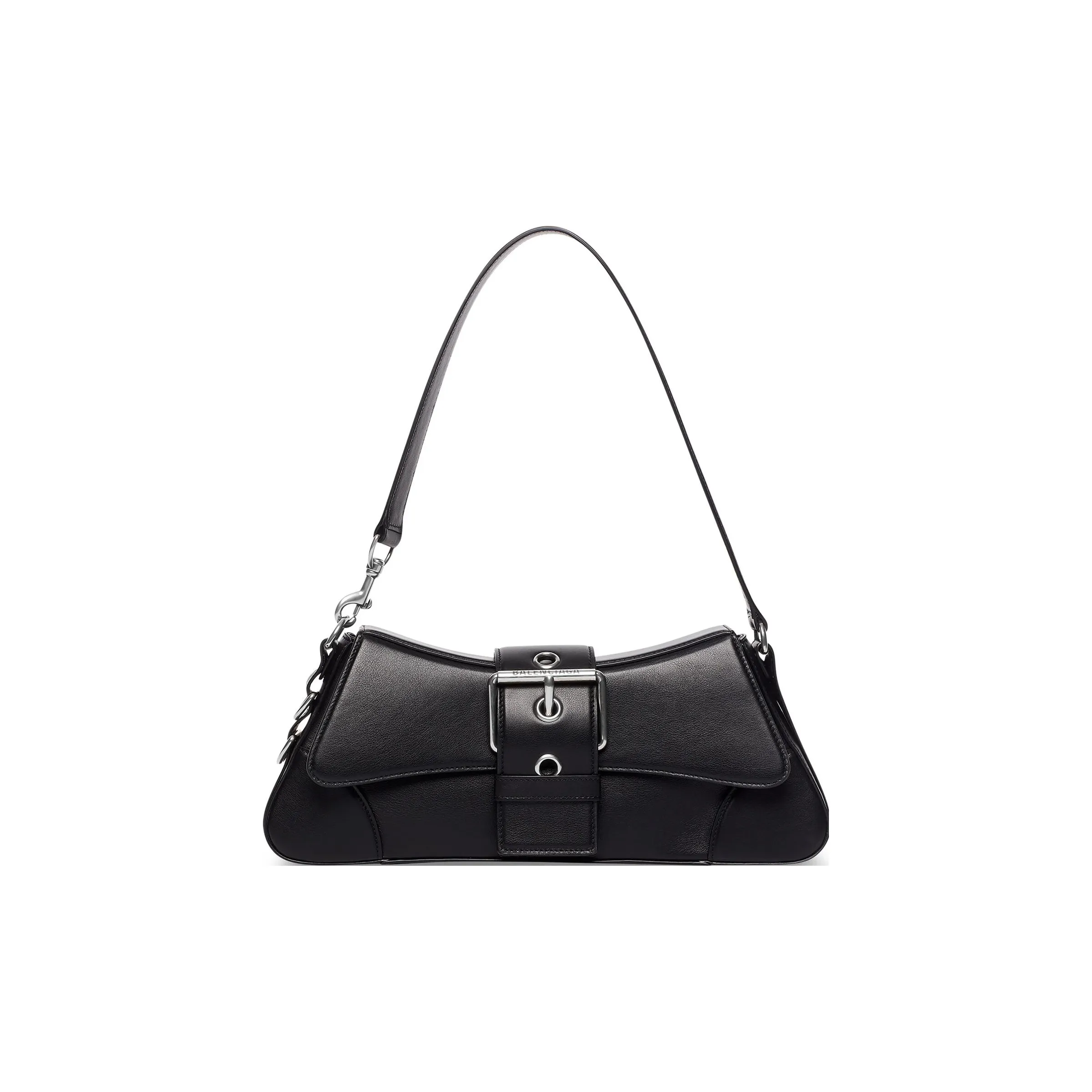 Balenciaga LINDSAY Cow Leather Shoulder Bag Women's Black