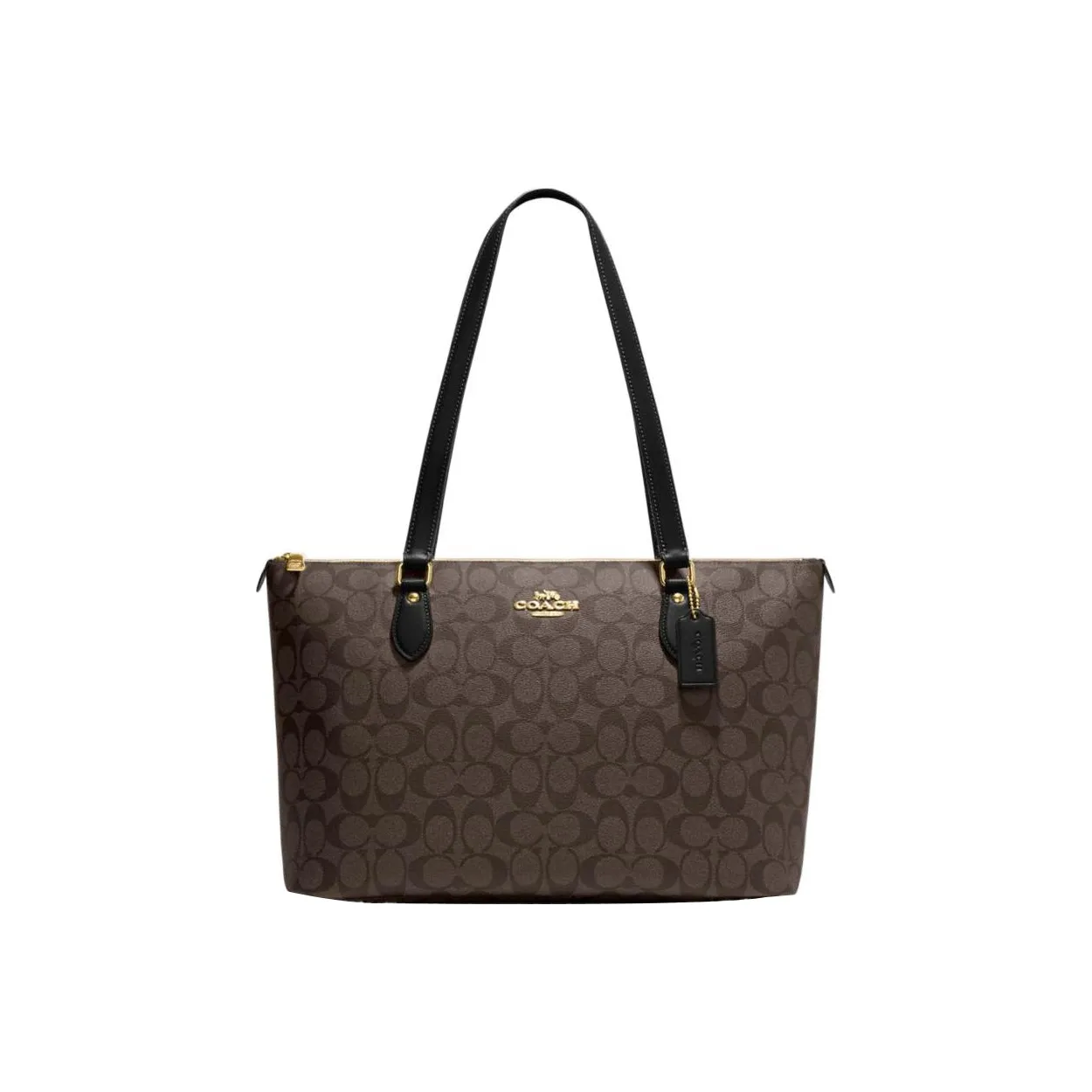 logo-plaque detail tote bag Schwarz