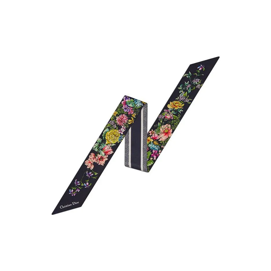 DIOR Шелковые шарфы Черный Женские