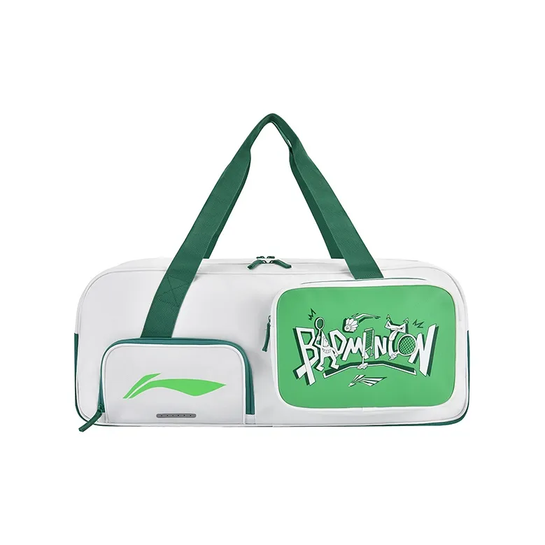 LINING PU кожа Бадминтон Ракетка Сумка Одно Плечо Сумка Стандартная Унисекс Белый Зеленый