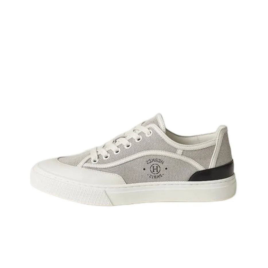 HERMES Paris Low Top Stylish Skateboarding Shoes Women's Gray