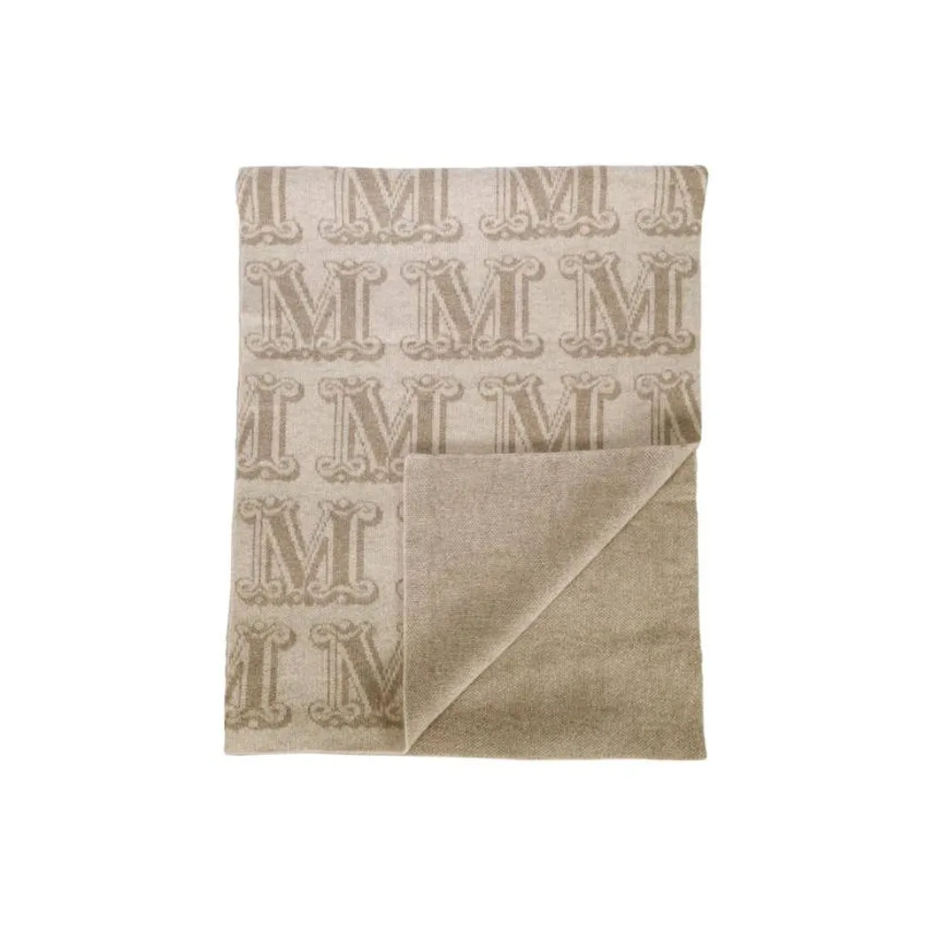 MaxMara Кашемир Вязаные шарфы Светло-коричневый Женские