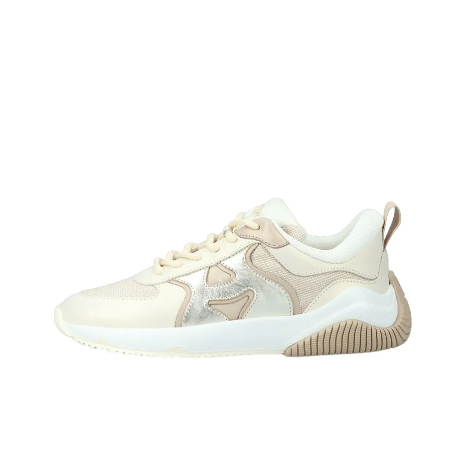 HOGAN H597 Устойчивый к истиранию Низкий Топ Спортивная Повседневная Обувь Женская Бежевая