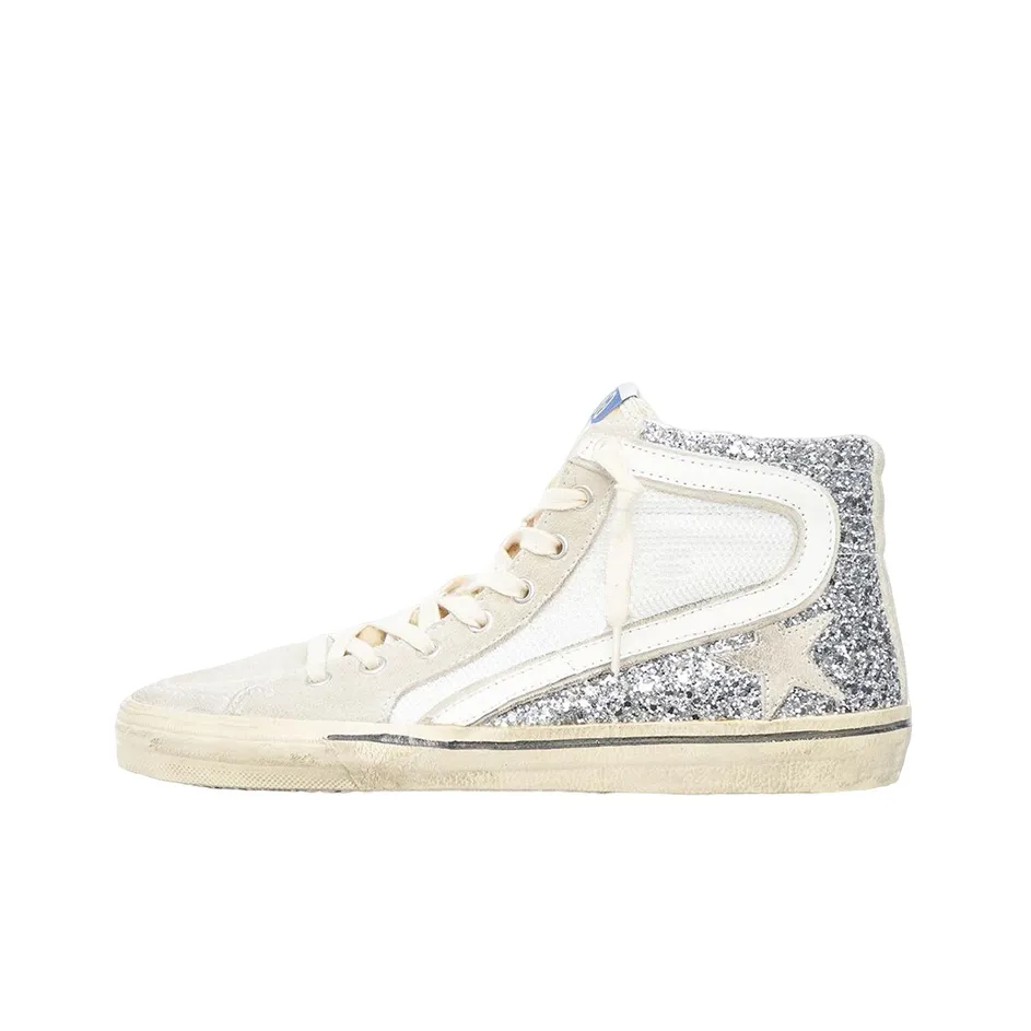 Golden Goose Glitter-detail Leather High-top Sneakers