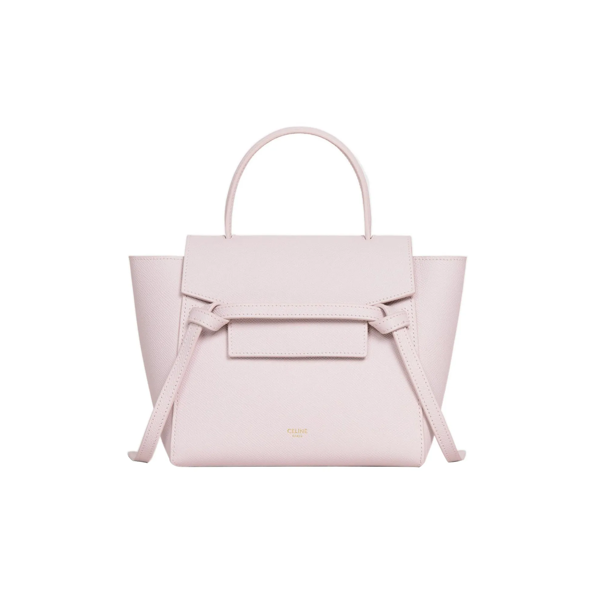 CELINE Grained Calfskin Catfish Bag Handbag Shoulder Bag Crossbody Bag Fanny Pack Women's Light Pink