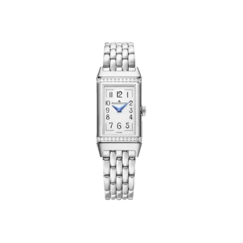 Jaeger LeCoultre Ручной Механический Движение Женские Часы Flip Collection REVERSO 40mm*20mm Серебряные