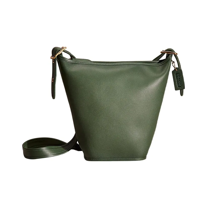 COACH Glove Tanning Shoulder Bag, Crossbody Bag Trumpets Women's Green