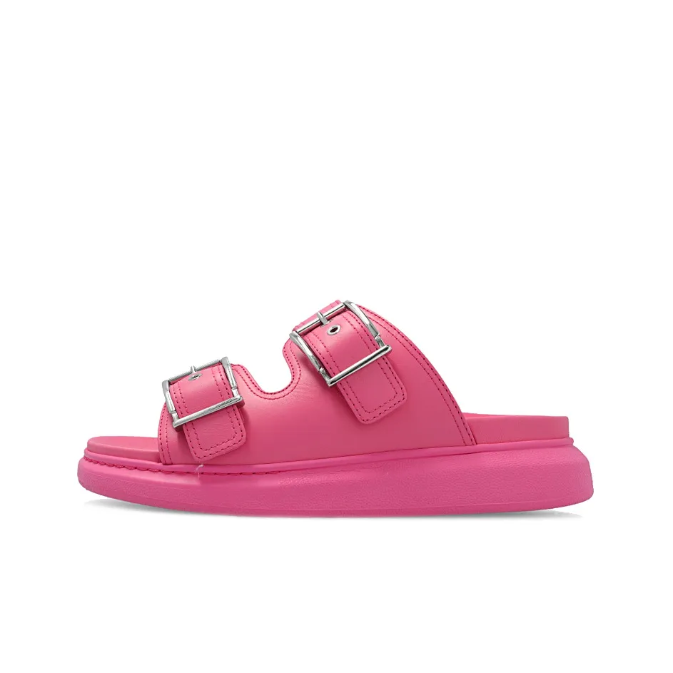 Alexander McQueen Buckle Detailed Slip-On Sandals Women's