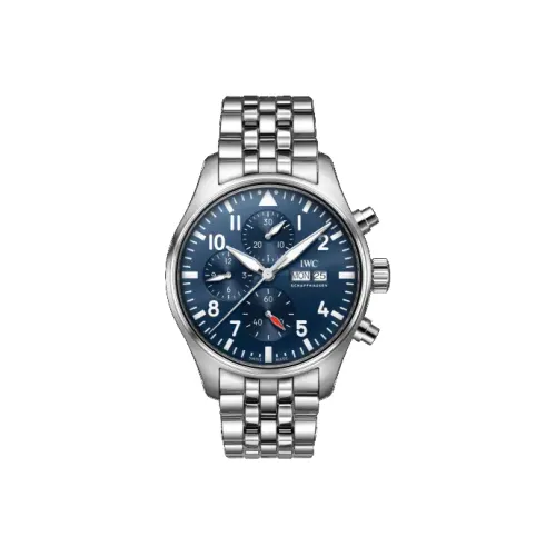 IWC Автоматический Механический Movement Мужские Часы Pilot Collection 43 мм Синие