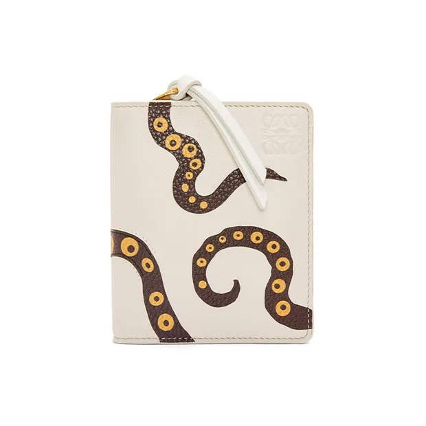 LOEWE Cow Leather Card Holder, Wallet Women's White