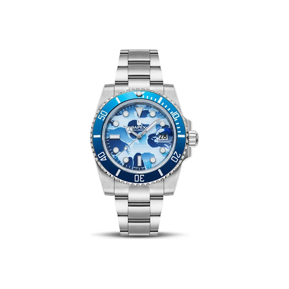 A BATHING APE TYPE 1 BAPEX Mechanical Movement Watch Men
s Watches Blue Dial 0ZXWHMX87001J