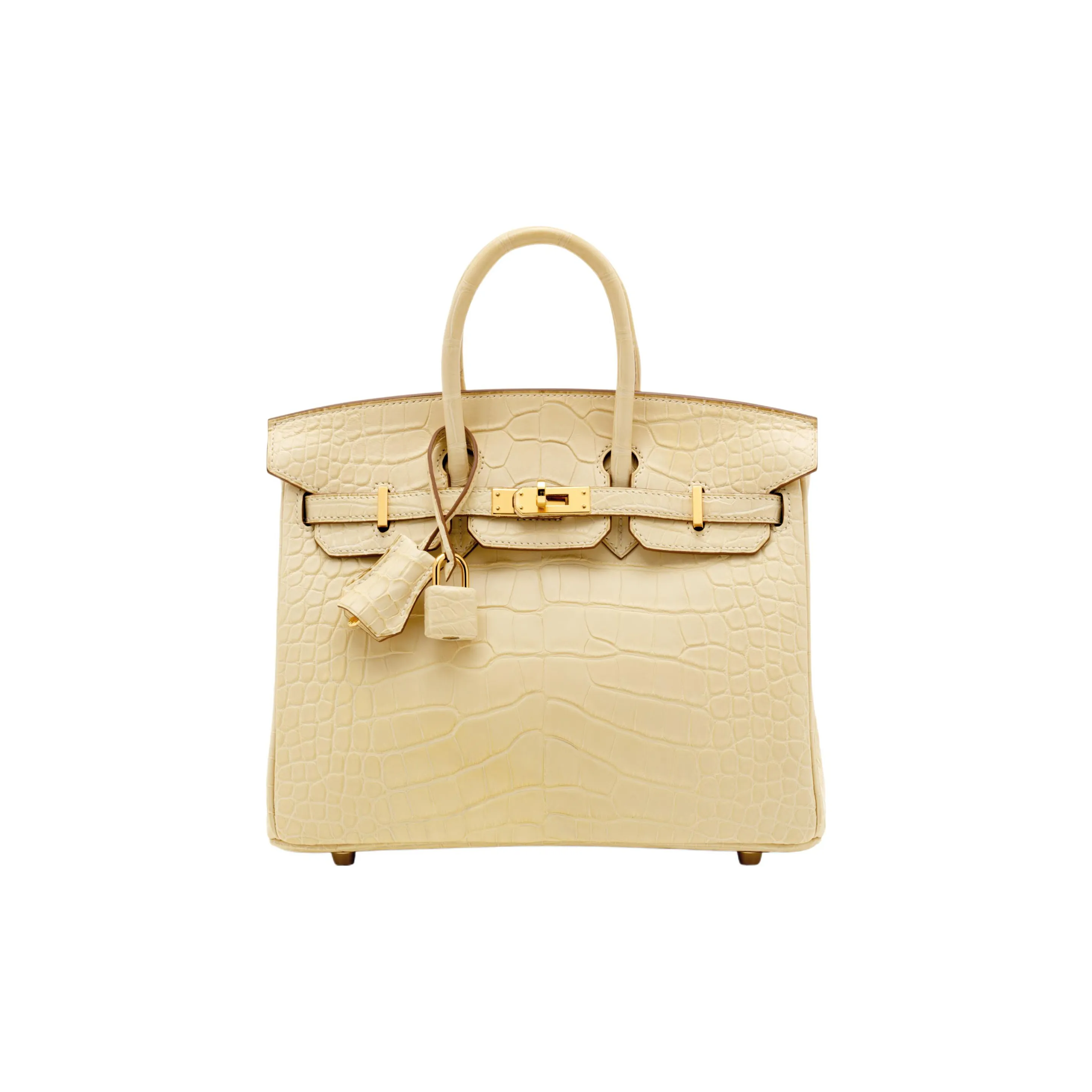 HERMES Birkin Matte Crocodile Leather Birkin Bag Handbag Regular Women's Y1 Vanille Vanilla