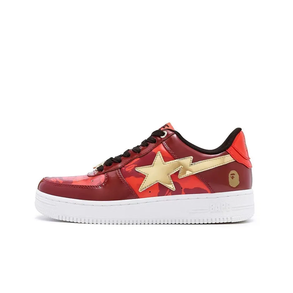 A BATHING APE STA CNY Project Low Топ Стильные Скейтбординги Мужской Красный
