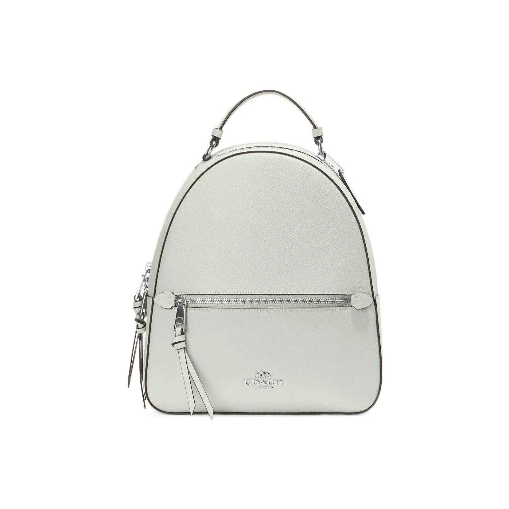 COACH Cross Grain Leather Backpack Tubas Women's Sage Green