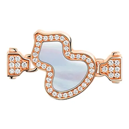 Qeelin Wulu 18K Rose Gold Diamond With Mother Of Pearl /Jewelry Accessory Women's