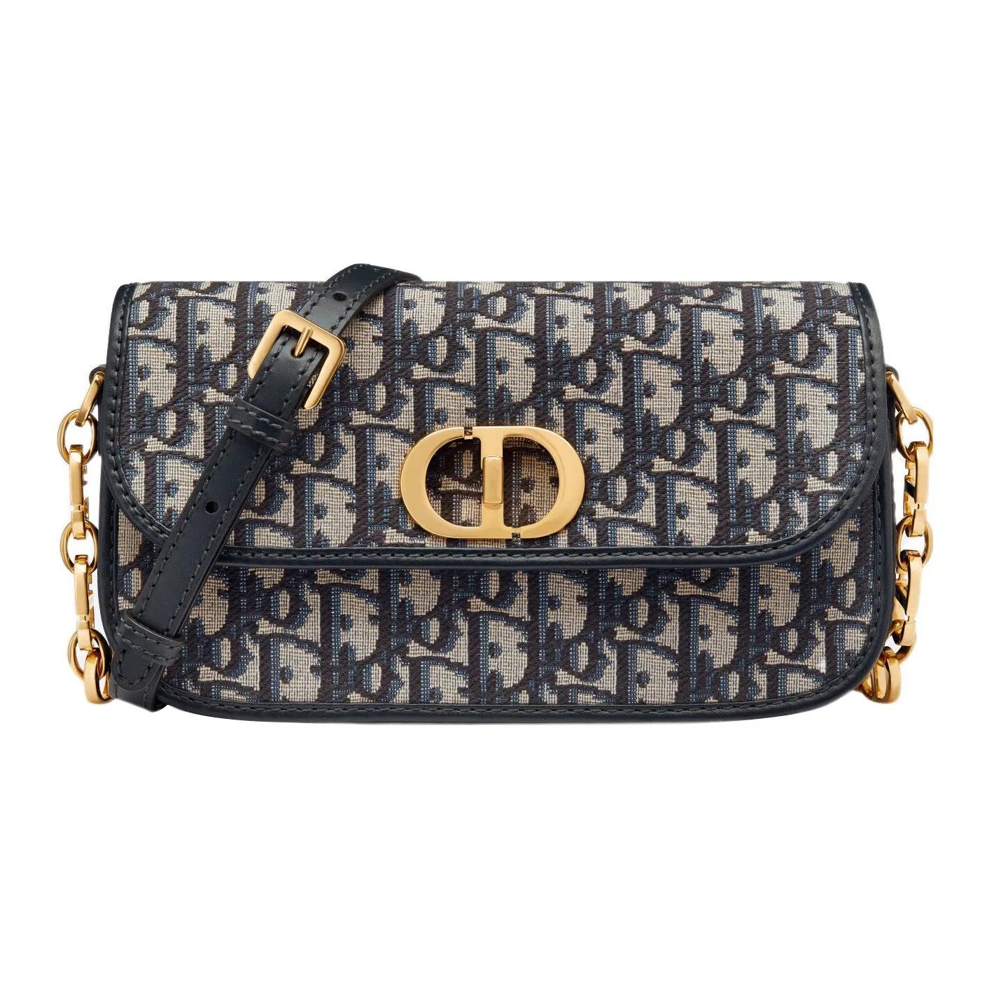 DIOR 30 Montaigne Fabric Shoulder Bag, Crossbody Bag Women's Blue