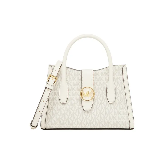 MICHAEL KORS Gabby Artificial Leather Crossbody Handbag Trumpets Women's Vanilla White