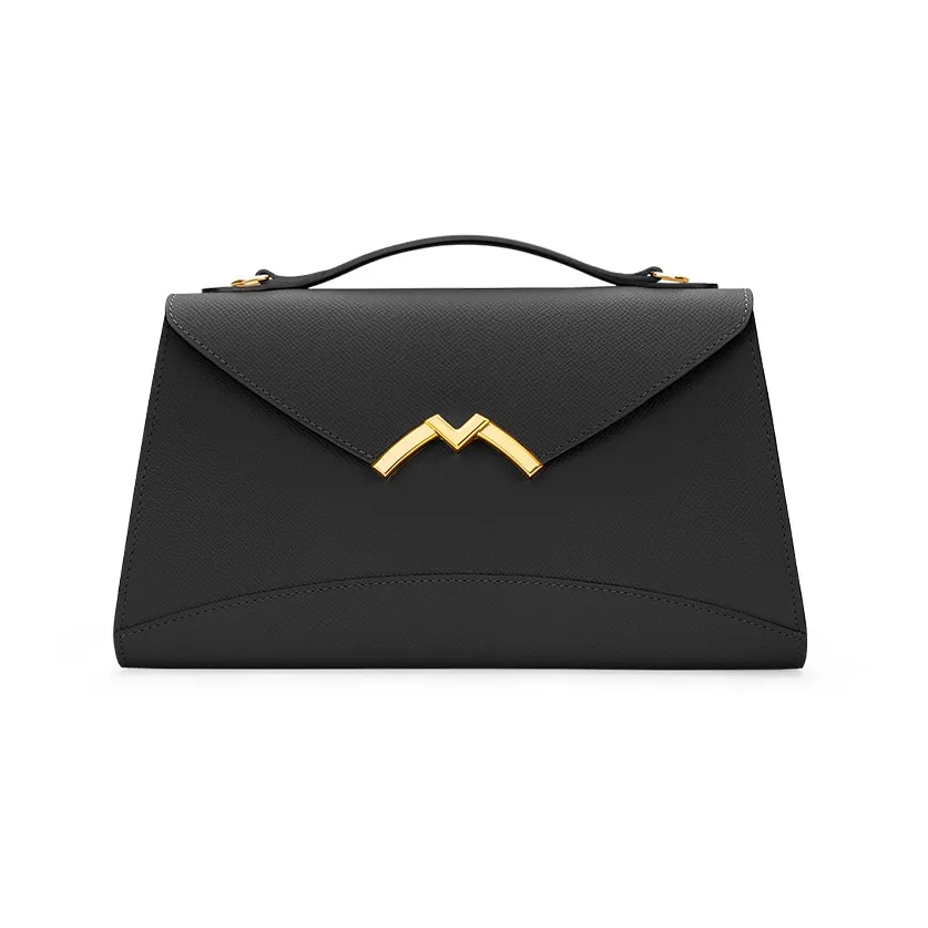 Moynat Full Grain Perla Calfskin Shoulder Bag, Crossbody Bag, Handbag Women's Black
