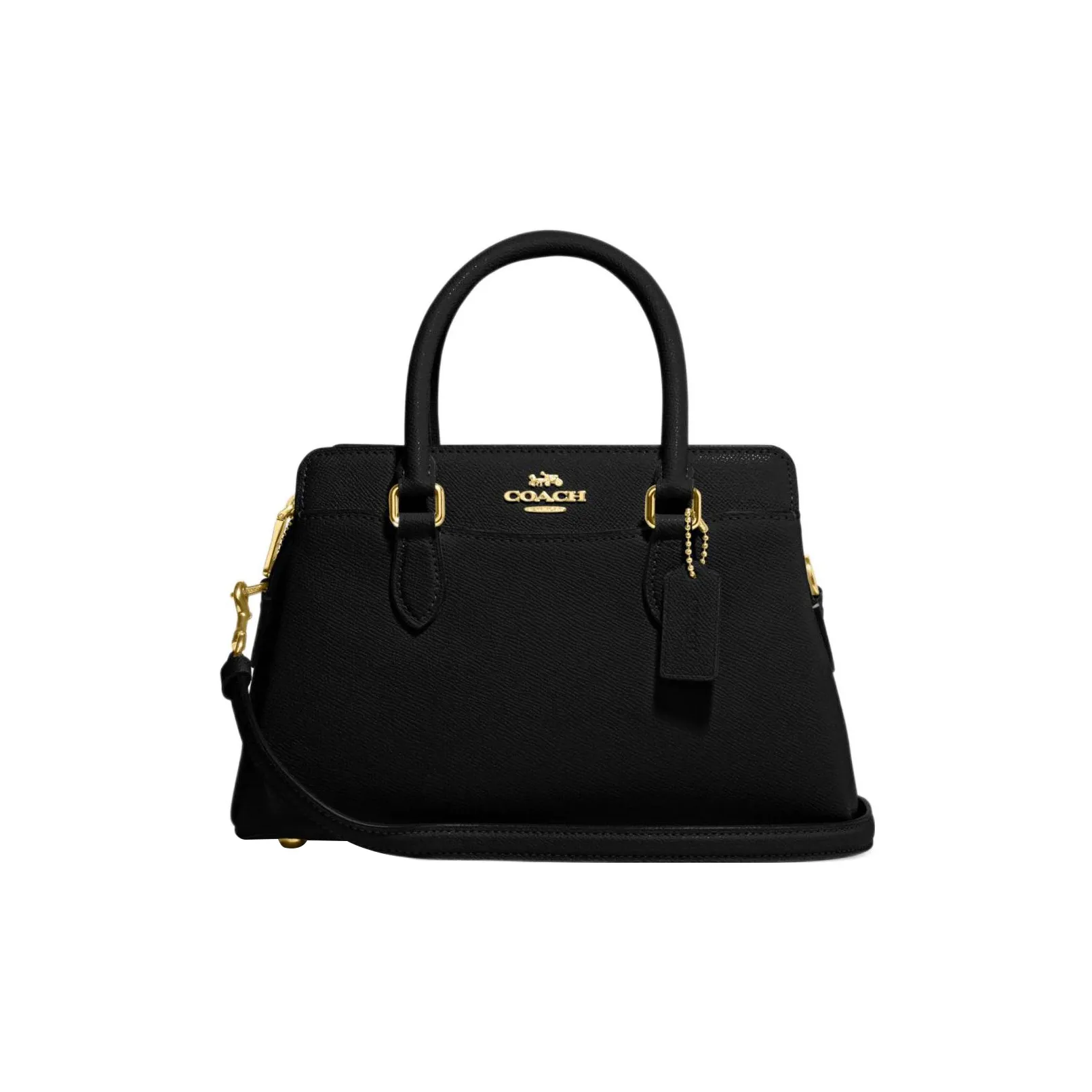 COACH Darcie Leather Handbag, Shoulder Bag, Crossbody Bag Mini Women's Black