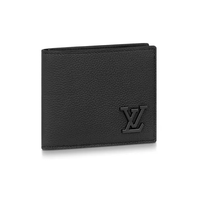 LOUIS VUITTON Marco Leather Wallet Men's Black