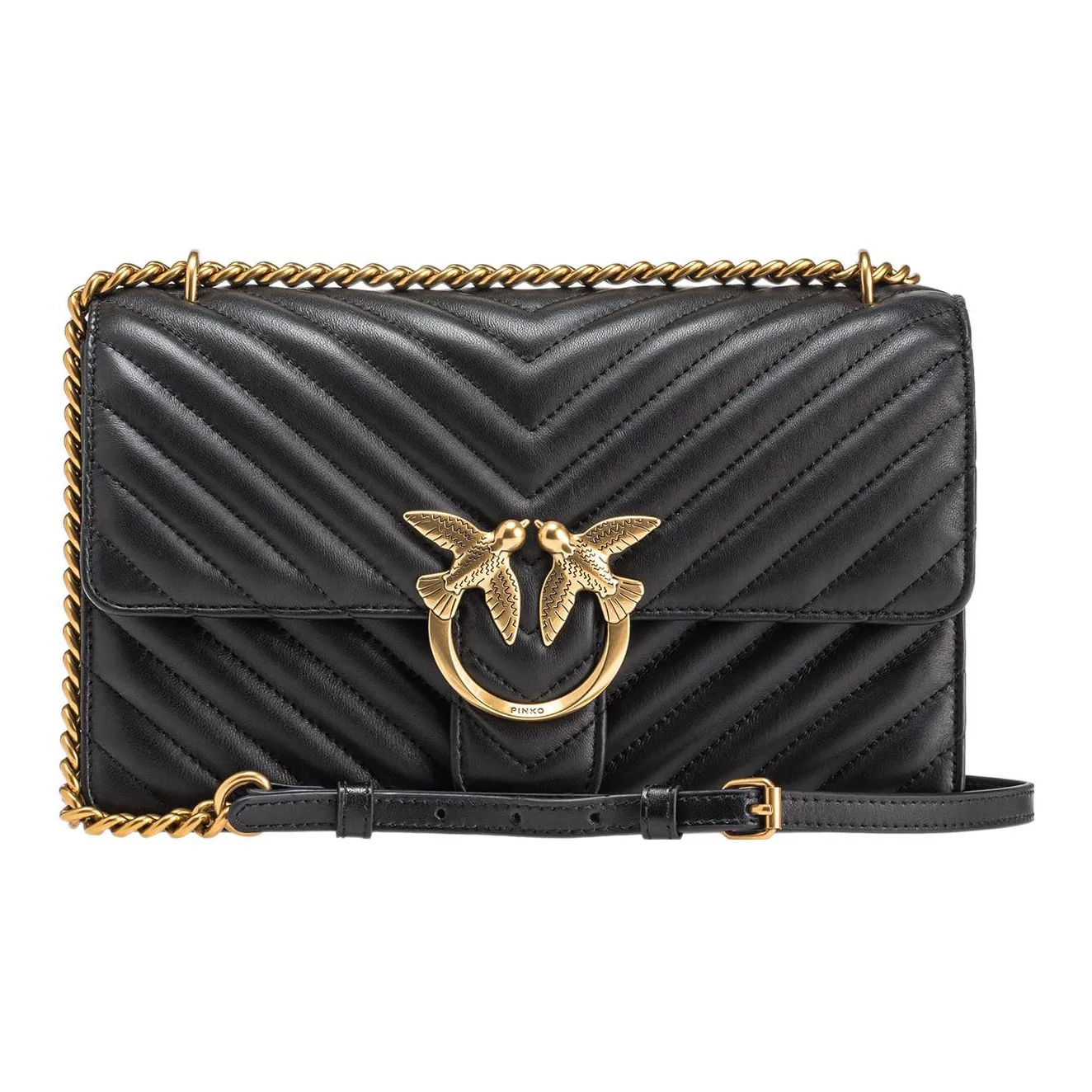 PINKO Напп-Кожа Сумка через плечо Стандартная Женская Черная
