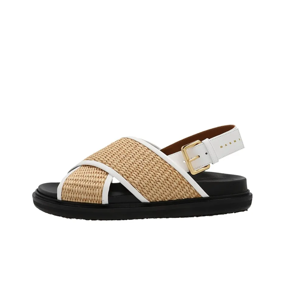 MARNI One Ремешок Сандалии Женские Бежевые