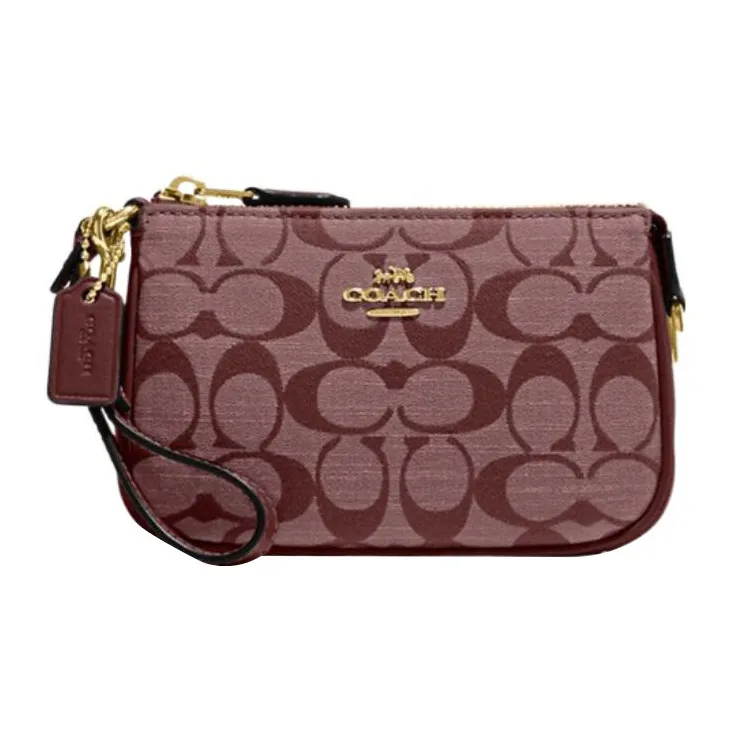 COACH Nolita Холст и Кожа Сумка Клатч Мини Женская Бордовая