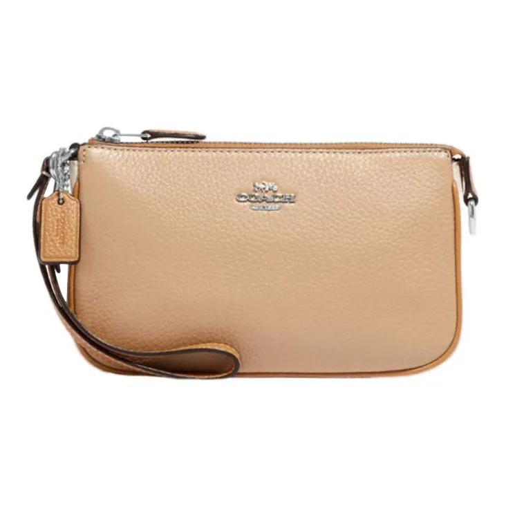 COACH Nolita Коровья кожа Сумка Клатч Маленькая Женская Бежевая Желтая