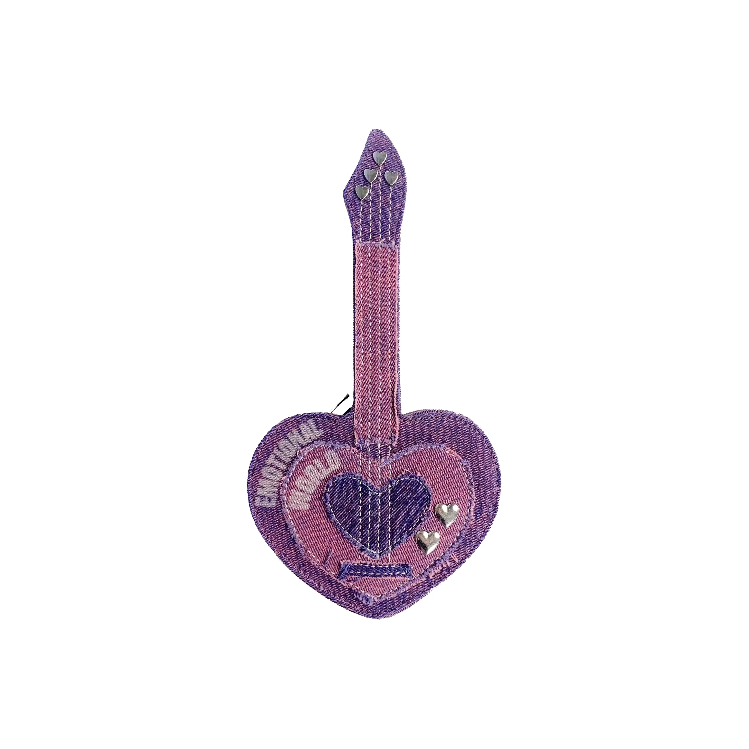 Emotional World Деним Гитара Сумка Пэчворк Сумка Сумка через плечо Сумка на плечо Женская Фиолетовая Розовая Белая