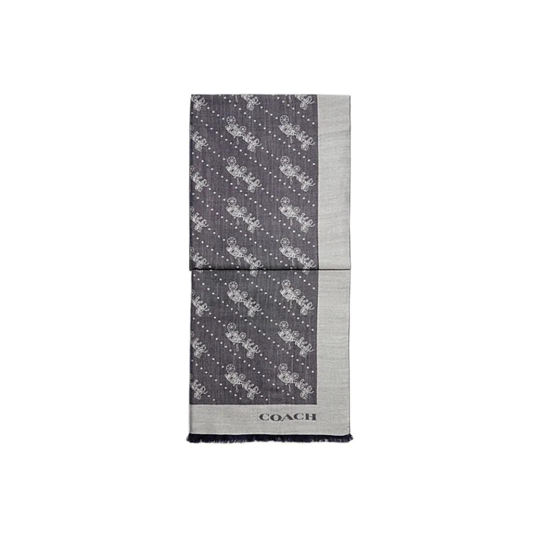 COACH Knit Scarves Women's Gray