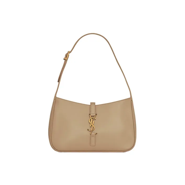 SAINT LAURENT LE5A7 Smooth Cow Leather Hobo Bag, Shoulder Bag, Handbag Women's