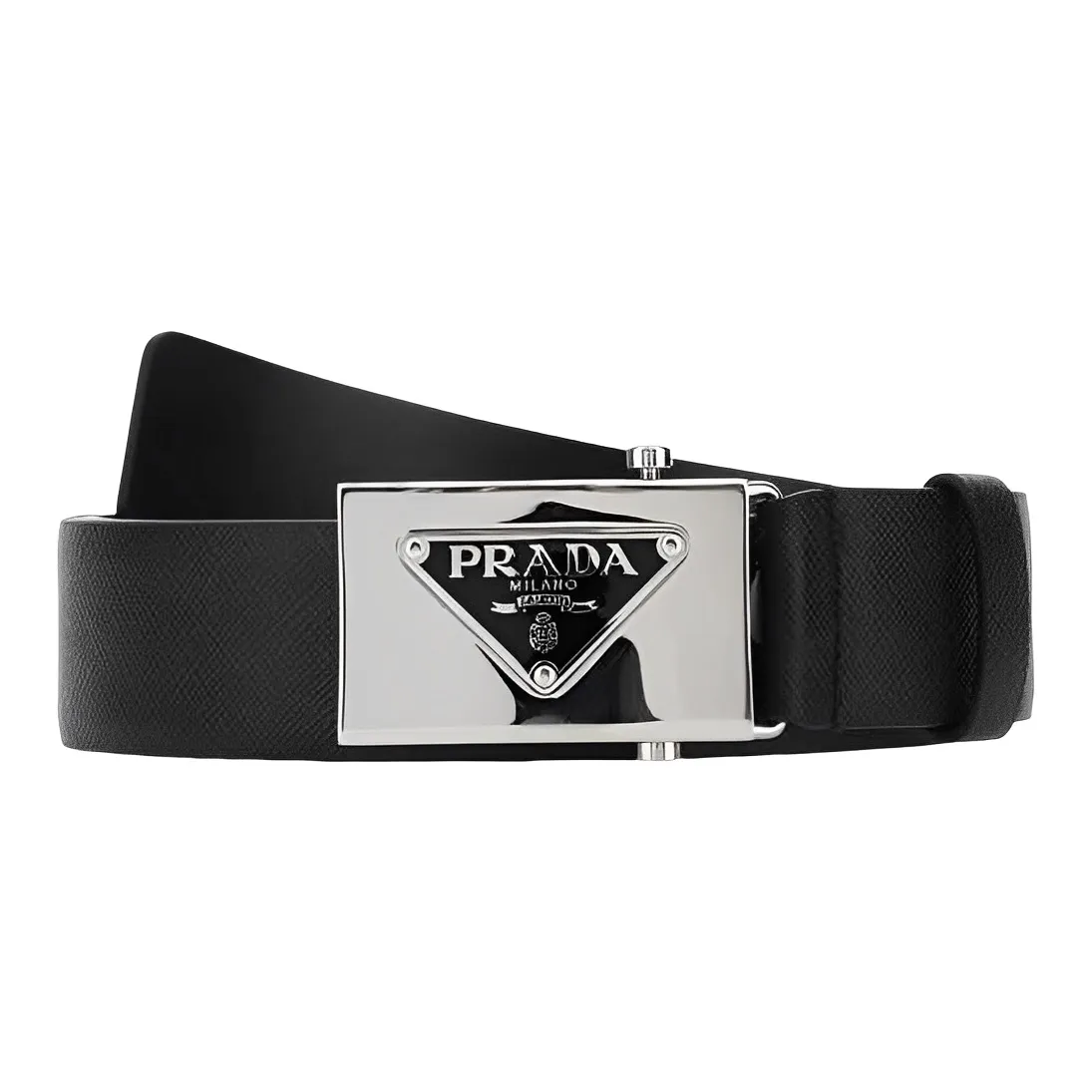 PRADA Triangle logo Saffiano Belt