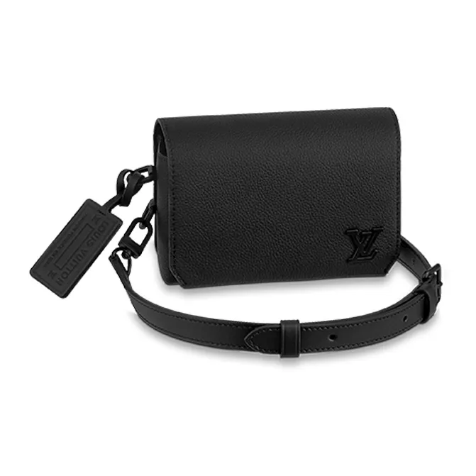 Louis Vuitton Alzer Cow Leather Shoulder Bag, Crossbody Bag, Wallet Mini Men's Black