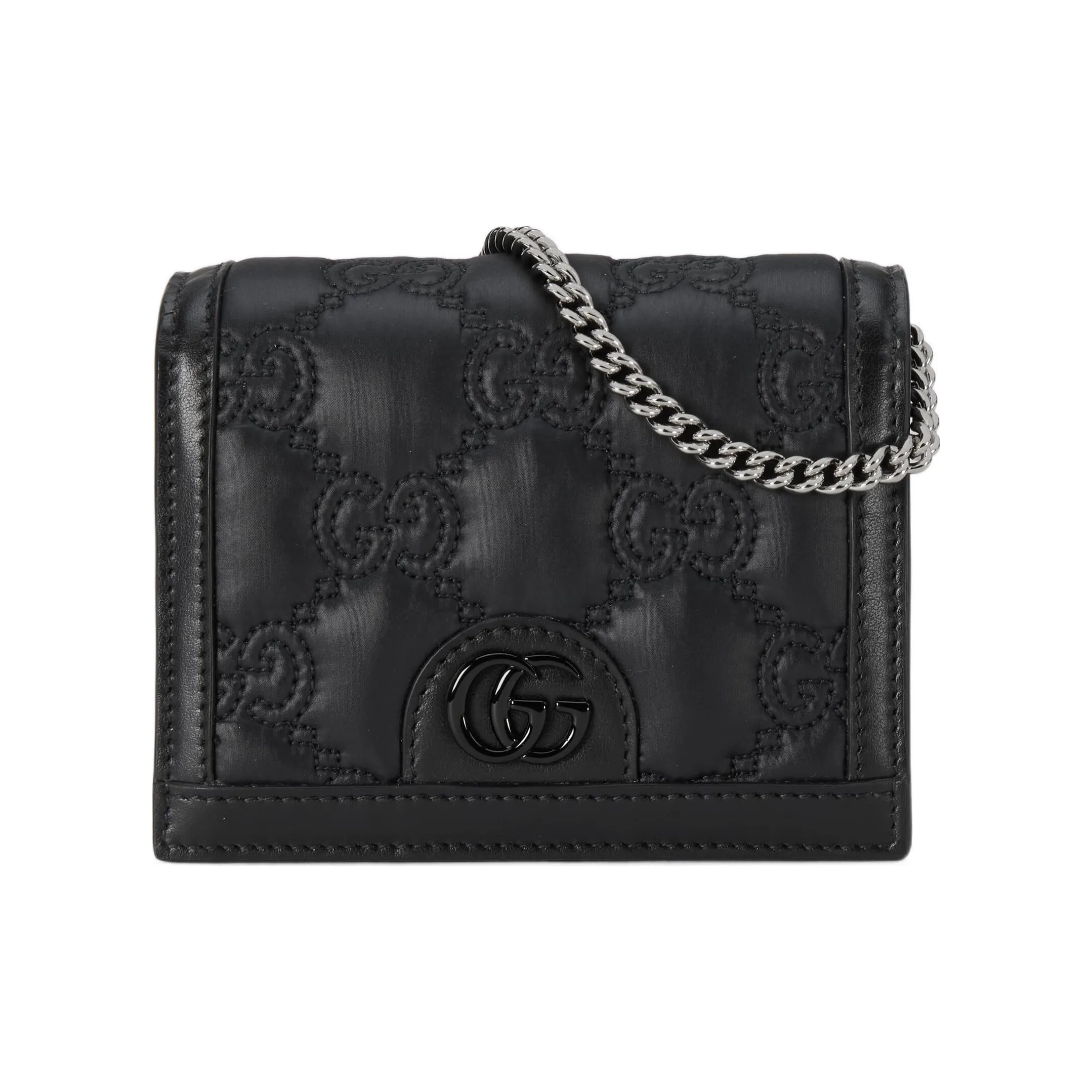 GUCCI Nylon Messenger Bag, Shoulder Bag, Crossbody Bag, Wallet Mini Women
s Black