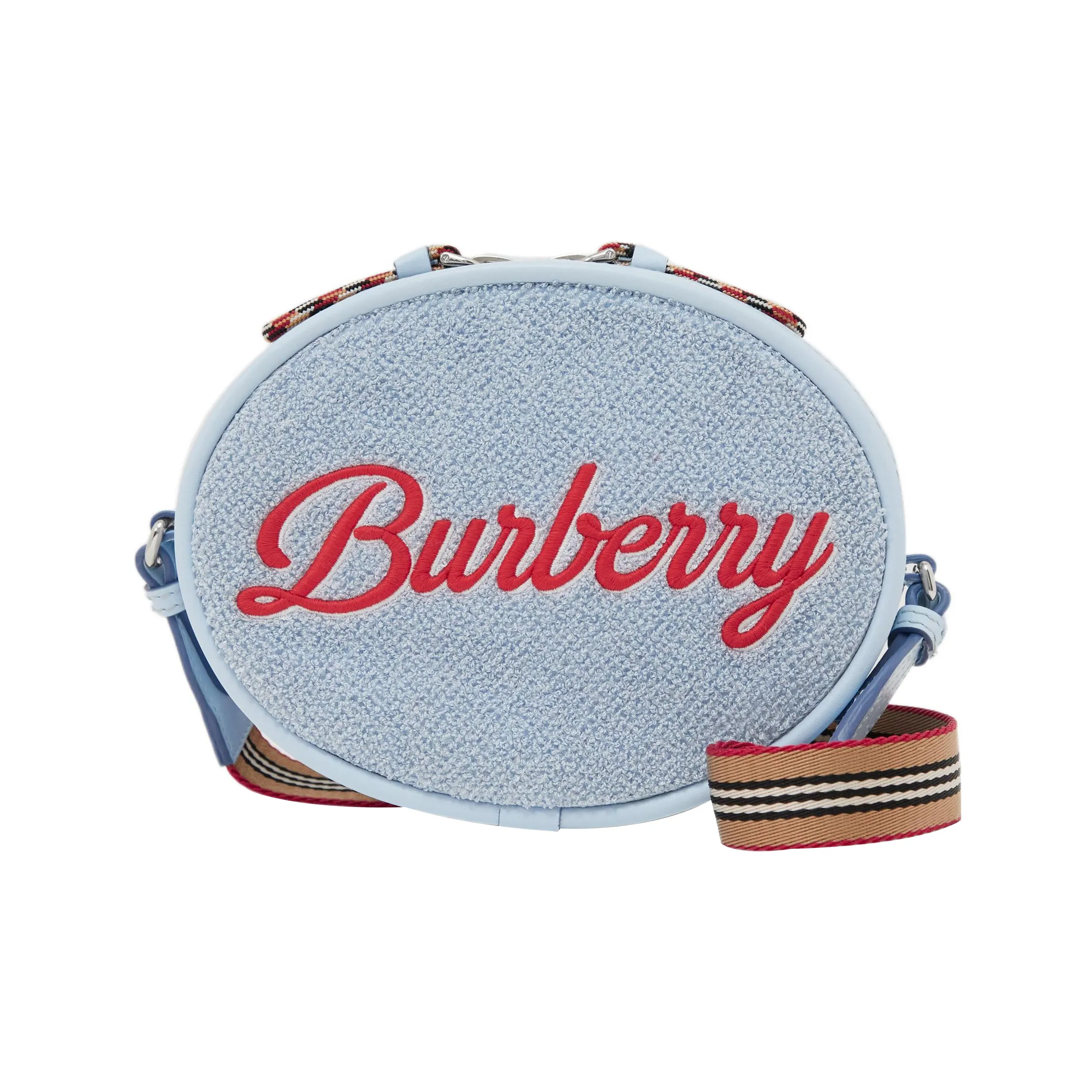 Burberry Soft Towel Fabric Shoulder Bag Crossbody Bag Regular Kids' Light Blue