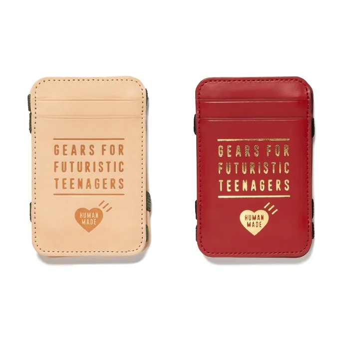 HUMAN MADE Leather Magic Band Card Case White