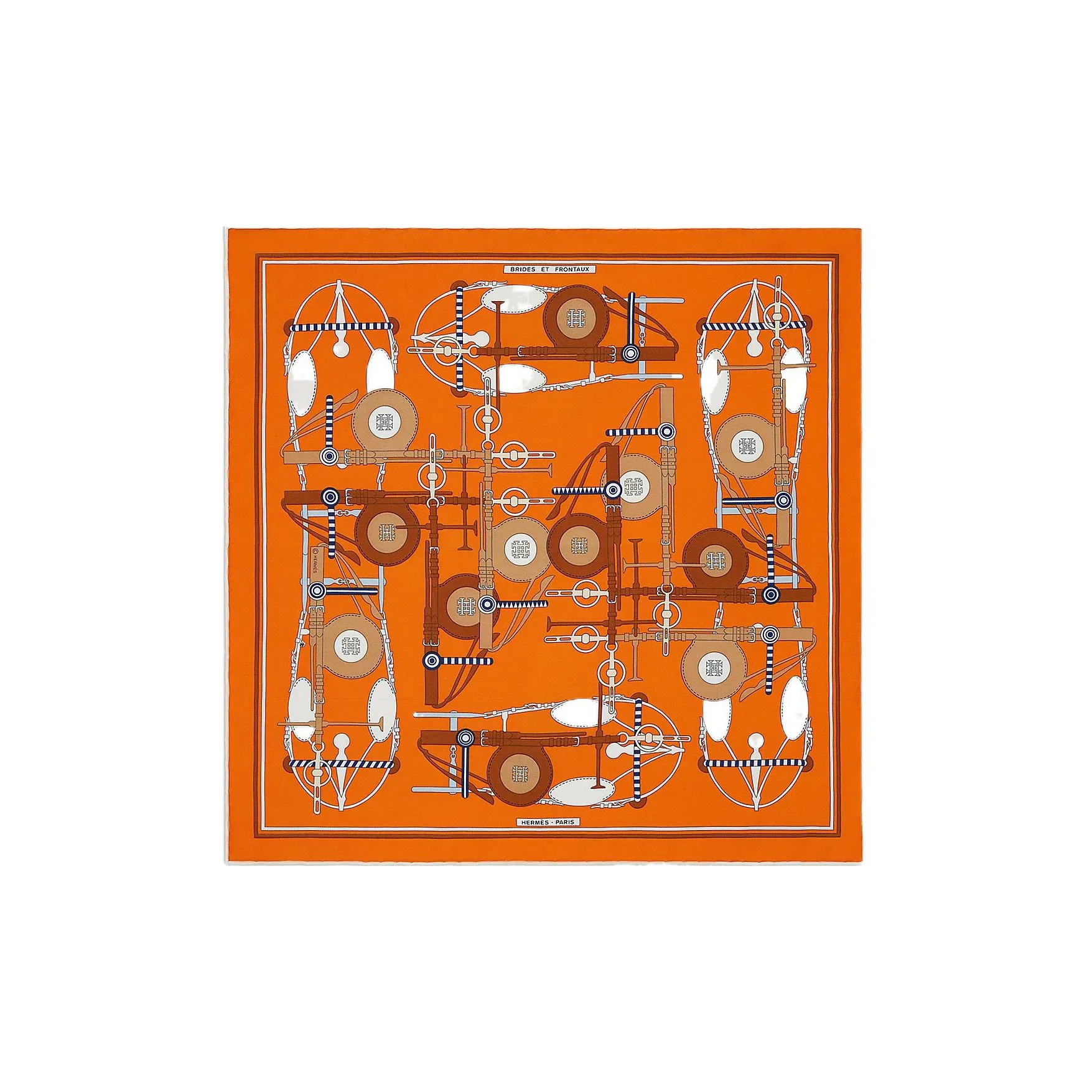 HERMES Шелковые шарфы Апельсин Женские