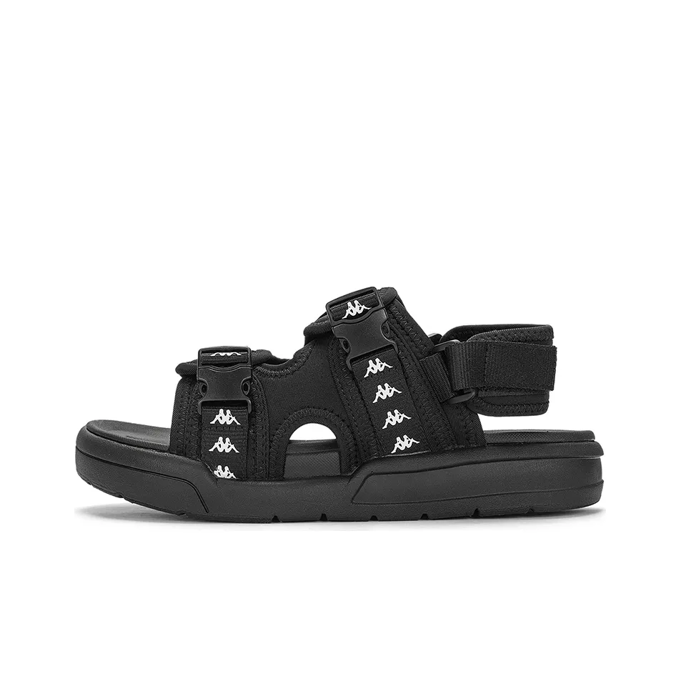 KAPPA Jungle Lion Collection Beach Sandals Unisex Black