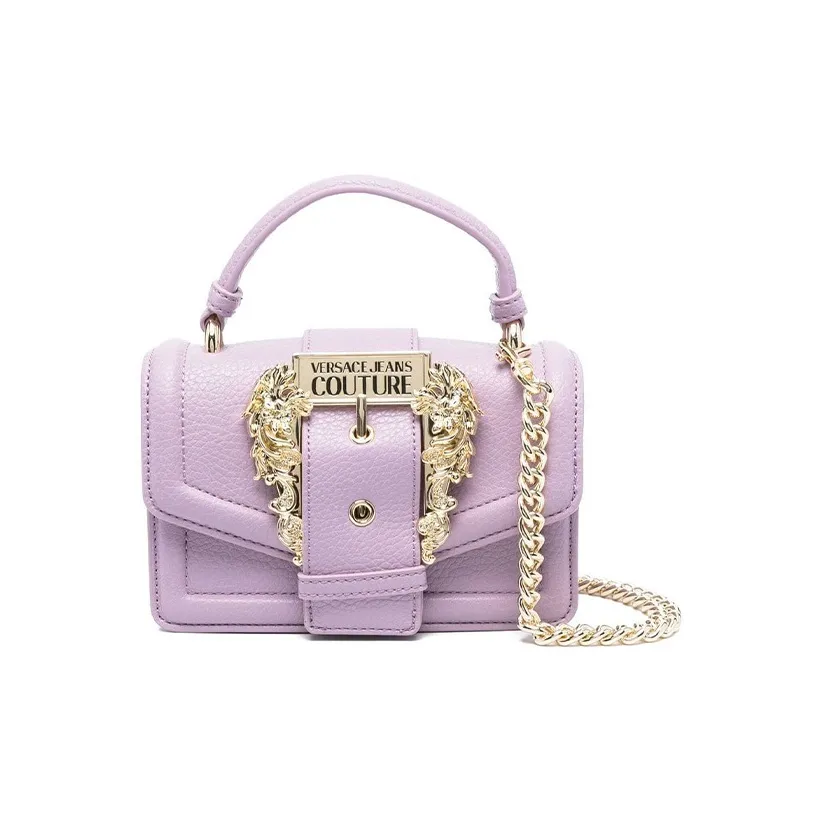 VERSACE JEANS COUTURE Polyurethane With Polyester Handbag, Shoulder Bag, Crossbody Bag Trumpets Women's Light Purple