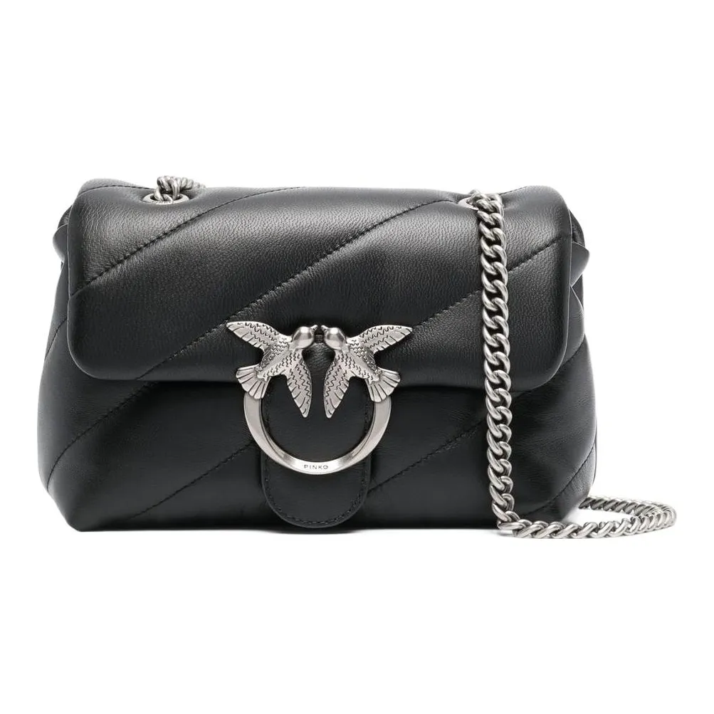 PINKO Puff Телячья кожа Сумка через плечо Сумка на плечо Женская Черная