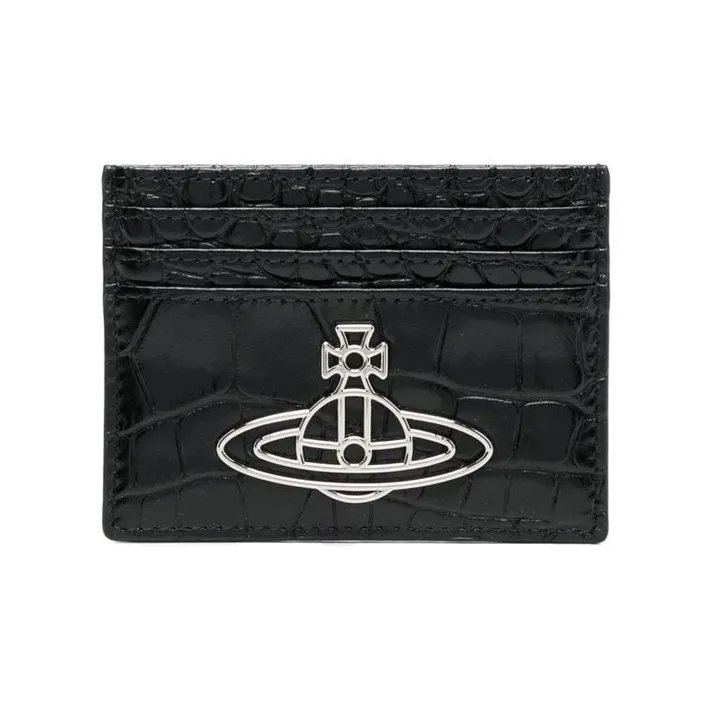 Vivienne Westwood Телячья кожа Держатель для карт кошелек Стандартный Мужской Черный