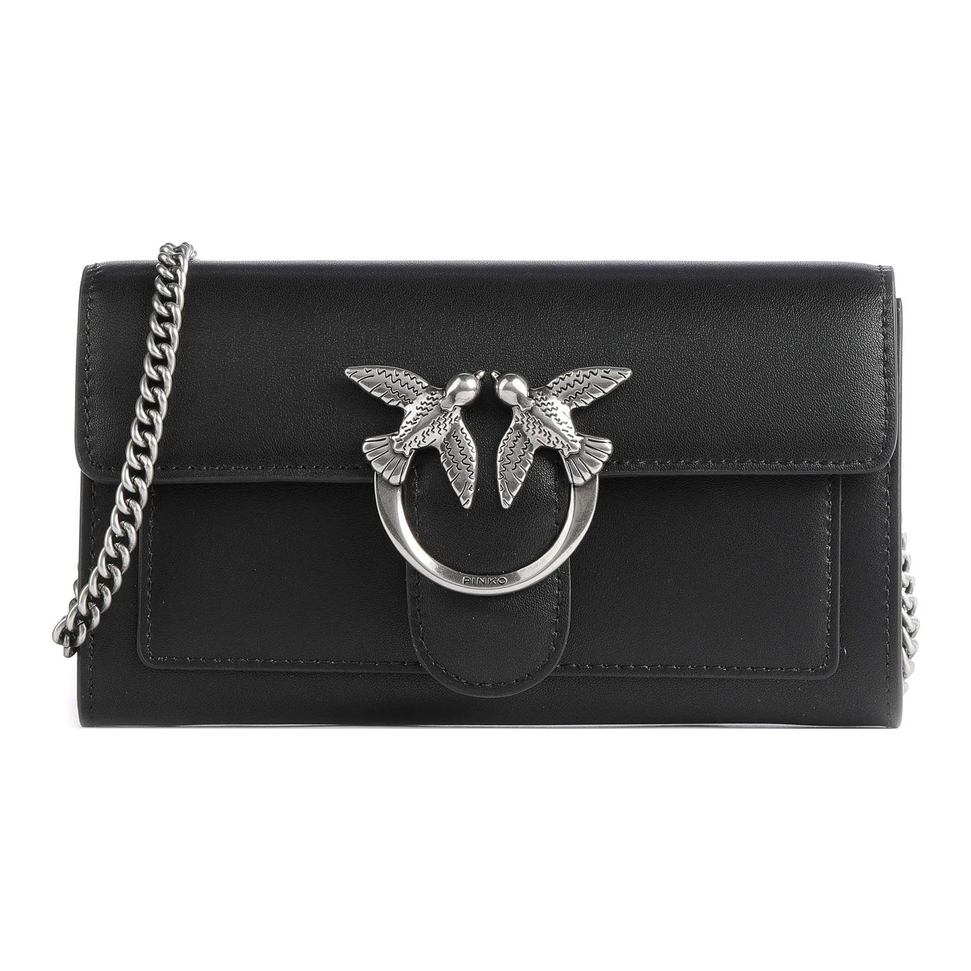 PINKO Кошелек из коровьей кожи сумка через плечо сумка на плечо женская черная