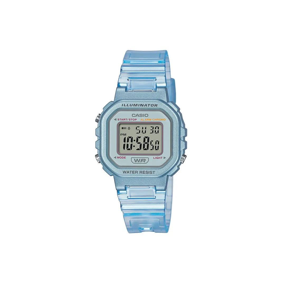 CASIO Электронные Механические Часы из Смолы с Ремешком 34,5*30,4 мм Женские с Синем Циферблатом