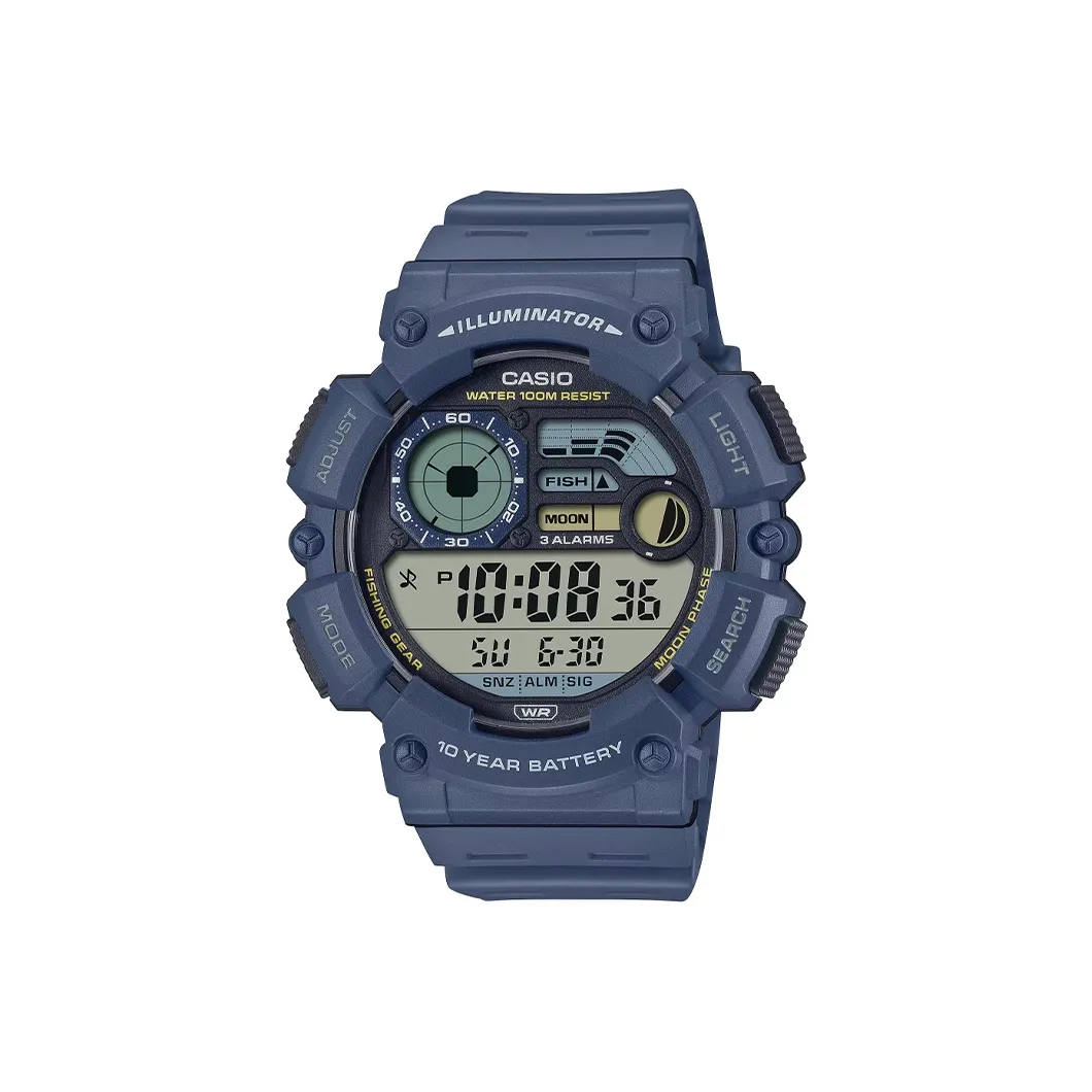 CASIO Кварцевый механизм Смольный ремешок Часы для мужчин Синий циферблат