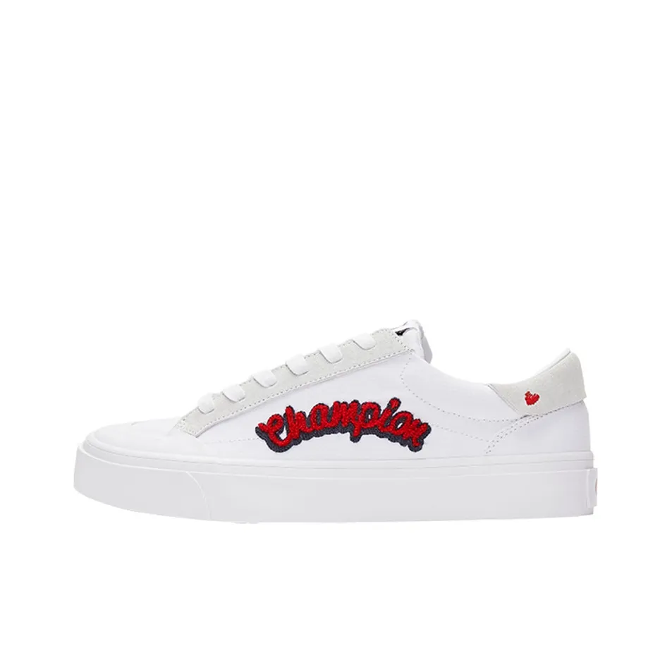 Champion Скейтборд Кроссовки Женские Белые Красные