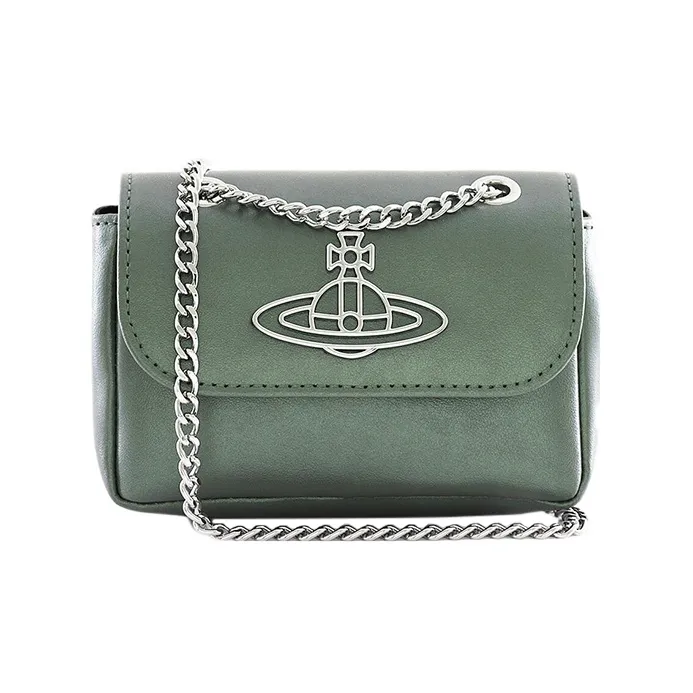 Vivienne Westwood Сумка через плечо из коровьей кожи кошелек маленький женский зеленый