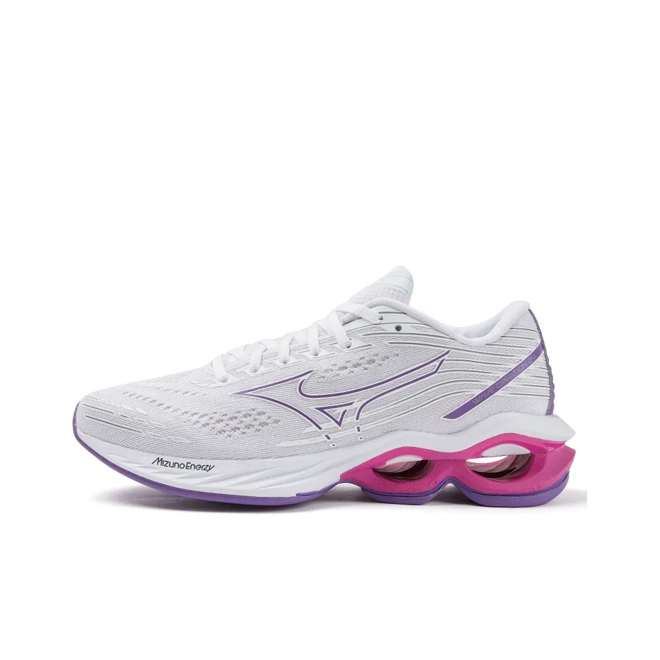 Mizuno Creation 24 Амортизирующие подошва Низкий топ Беговые кроссовки Женские Белые