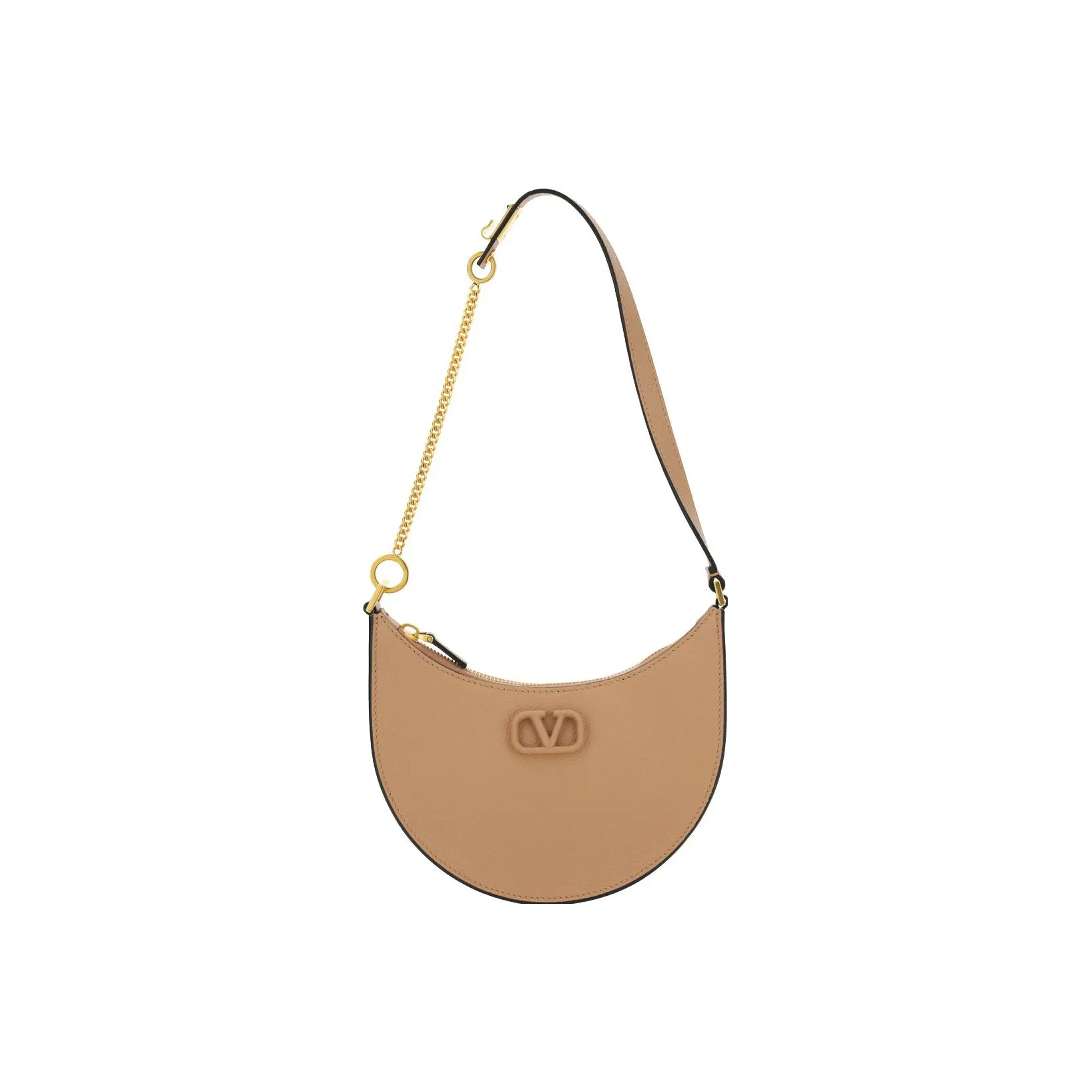 Valentino Vlogo Grained Calfskin HOBO Bag Shoulder Bags Handbags Women's Cinnamon Pink